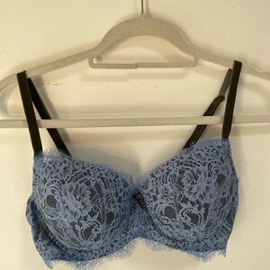 Lace Underwire Bra in Blue